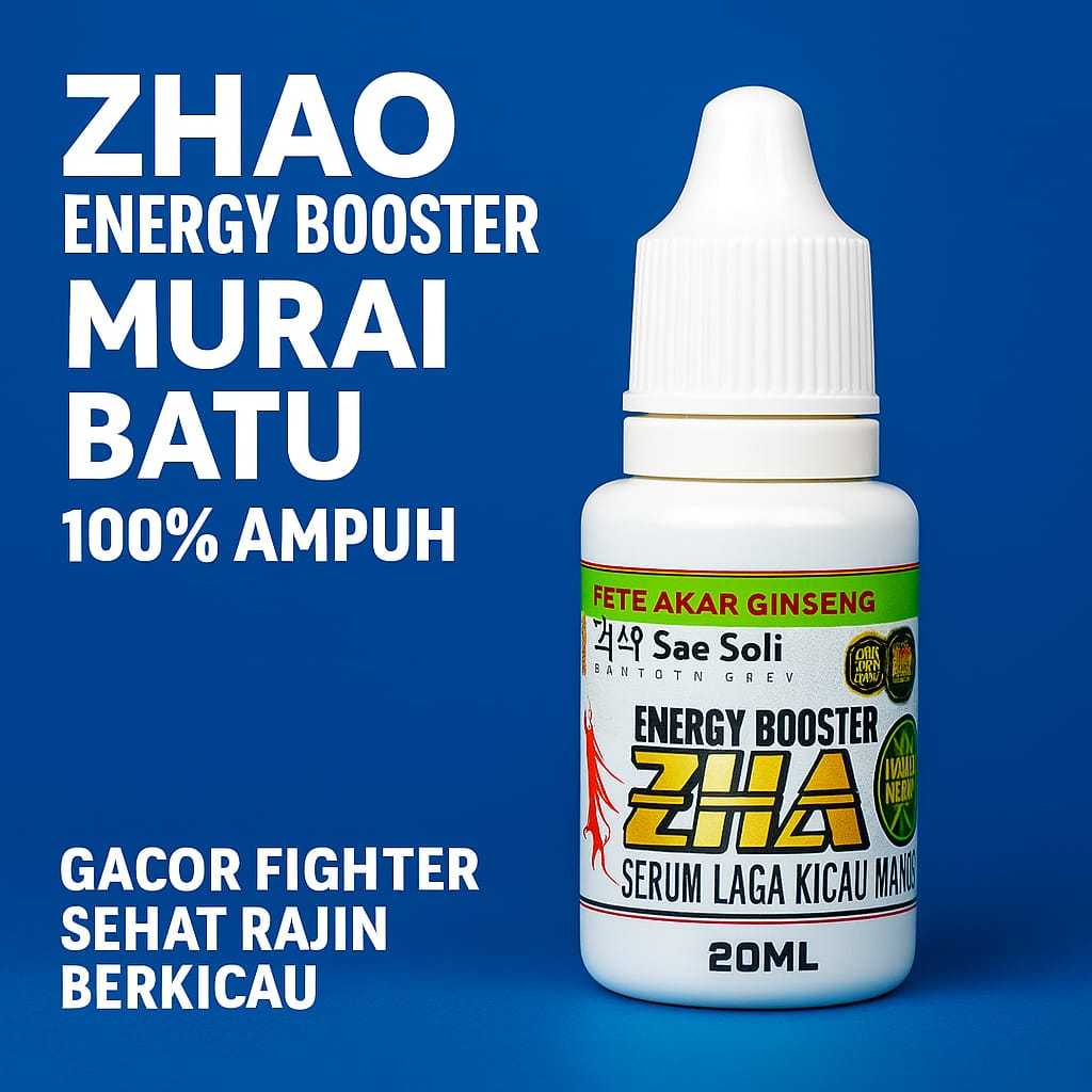 PROMO VITAMIN JAMU HERBAL RAMUAN GINSENG KOREA ORI ALAMI ZHAO ENERGY BOOSTER UNTUK BURUNG LOMBA