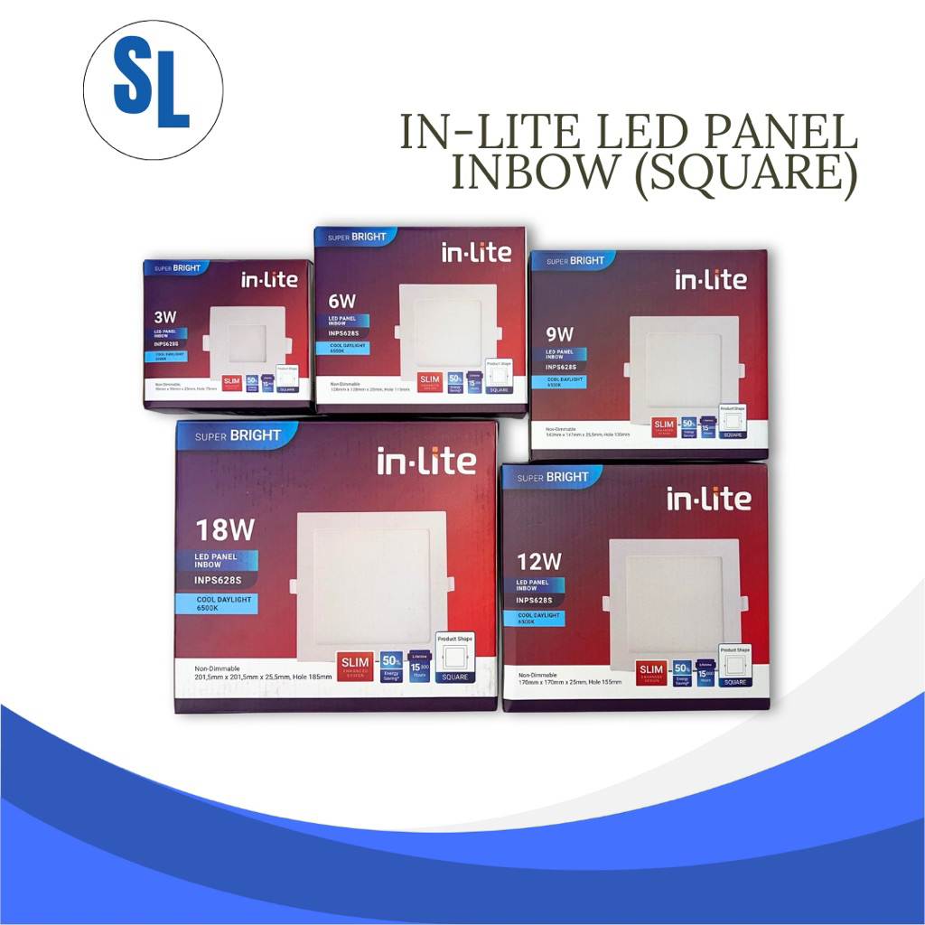 In-Lite LED Lampu Plafon Downlight Inbow Kotak INPS628S
