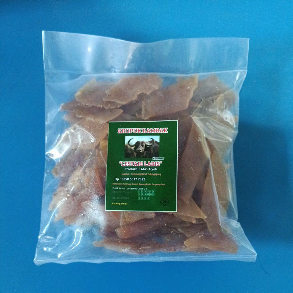 

Krecek / krupuk / Rambak KERBAU lestari laris 250 gram / 250gr asli Tulungagung