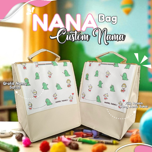 

Tas Souvenir Anak Ulang Tahun – Nana Bag Premium Custom Nama, Ready Banyak Warna