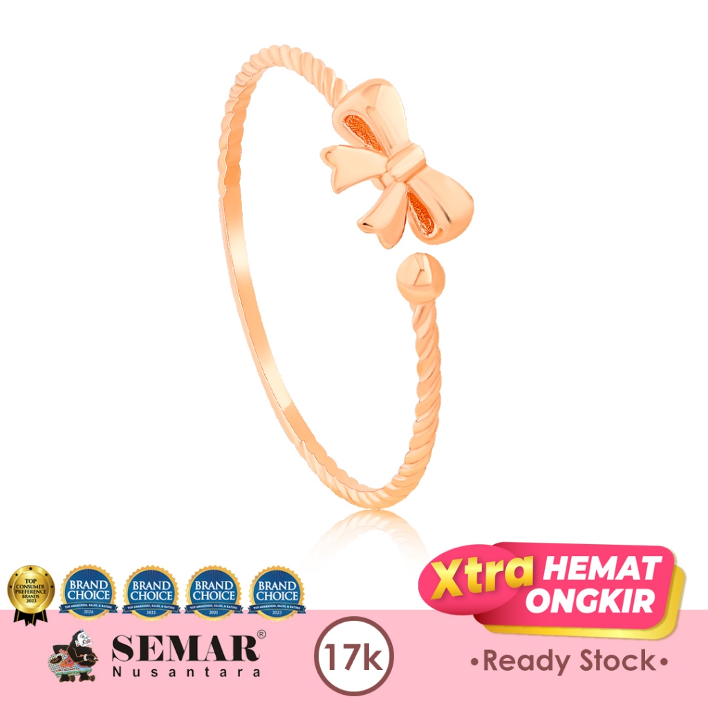 Cincin Emas Hyeri Ribbon Gold 17K Semar Nusantara