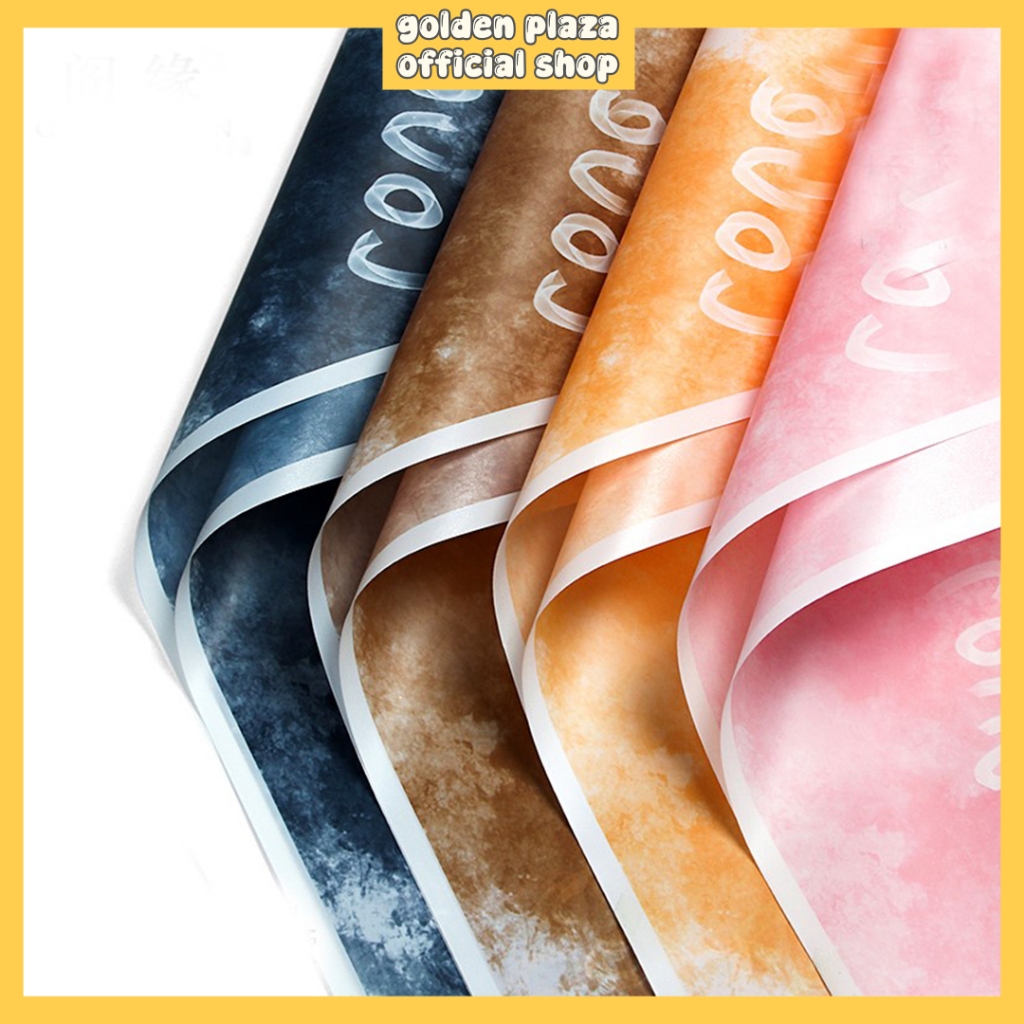 

(20 LEMBAR) Flower Wrapping Cellophane Paper Brush Paint Kertas Buket Bunga Cellophane KB6021