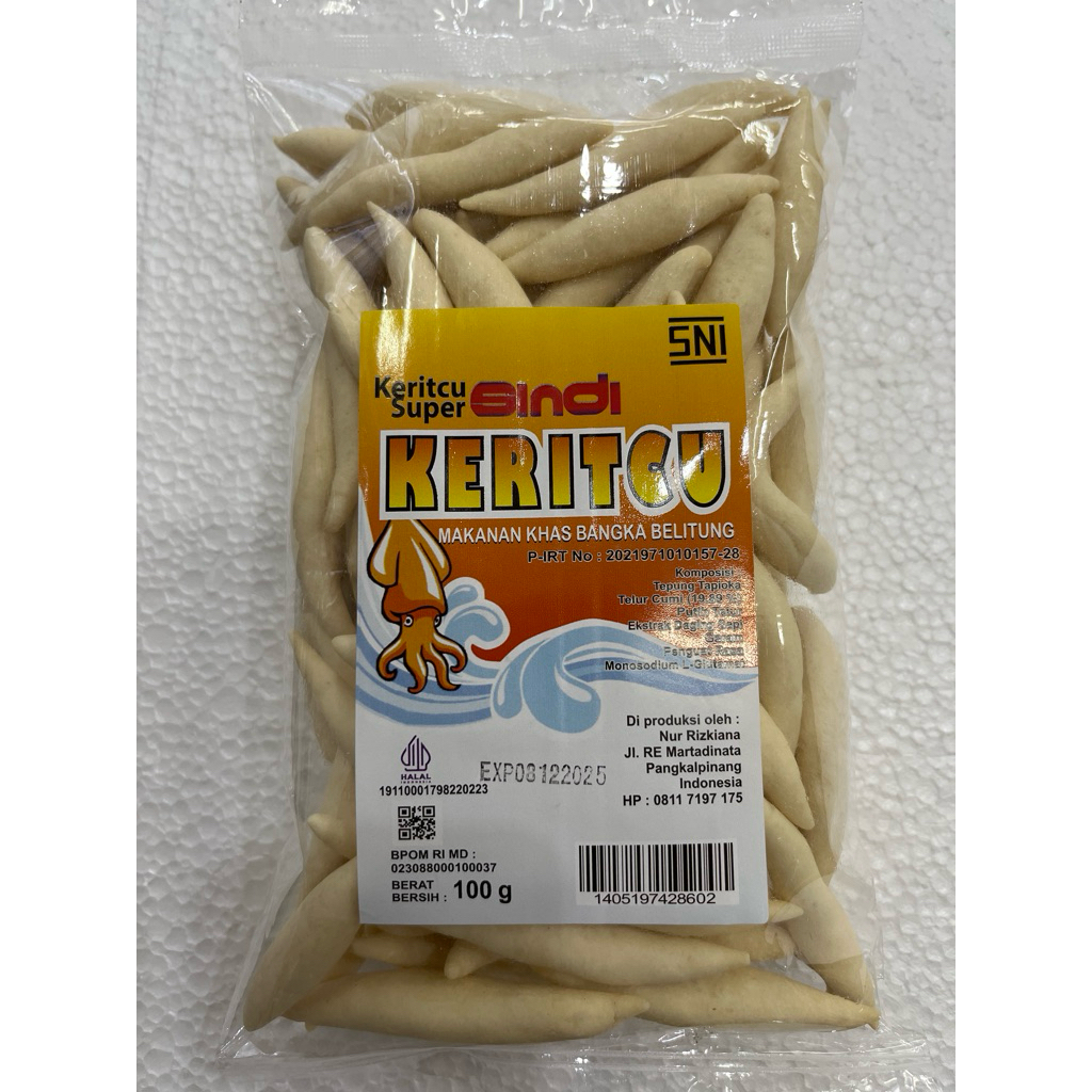 

Kricu keipik telur cumi Cap Sindi 100 Gram Asli Bangka dari Toko LCK