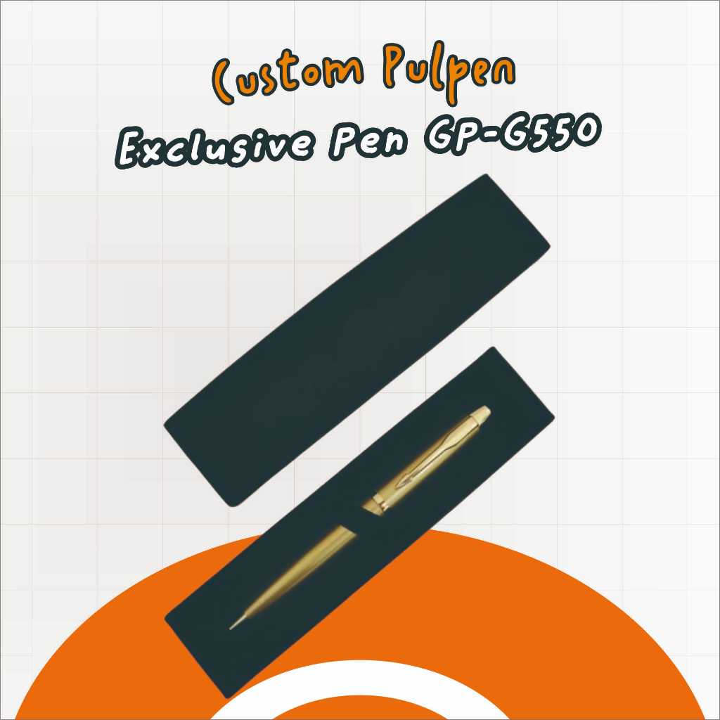

Pulpen Metal Gold High Quality + Gift Box | FREE GRAFIR NAMA DAN LOGO | - Exclusive Pen GP-G550