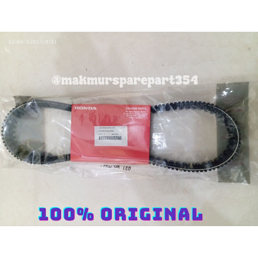 VAN BELT VANBELT FANBELT SET ORIGINAL HONDA VARIO 125 K35 AHM ASLI