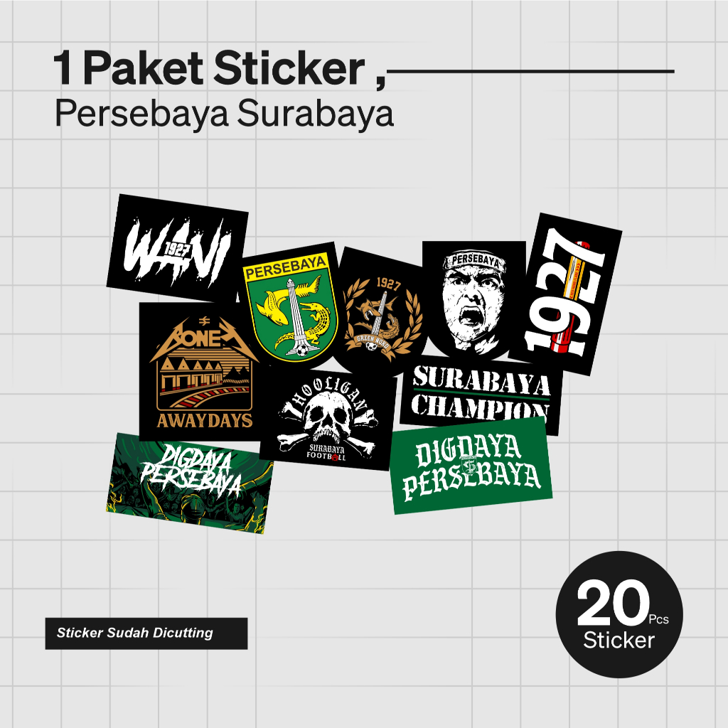 

sticker persebaya/sticker cutting/sticker surabaya/sticker bonek/sticker