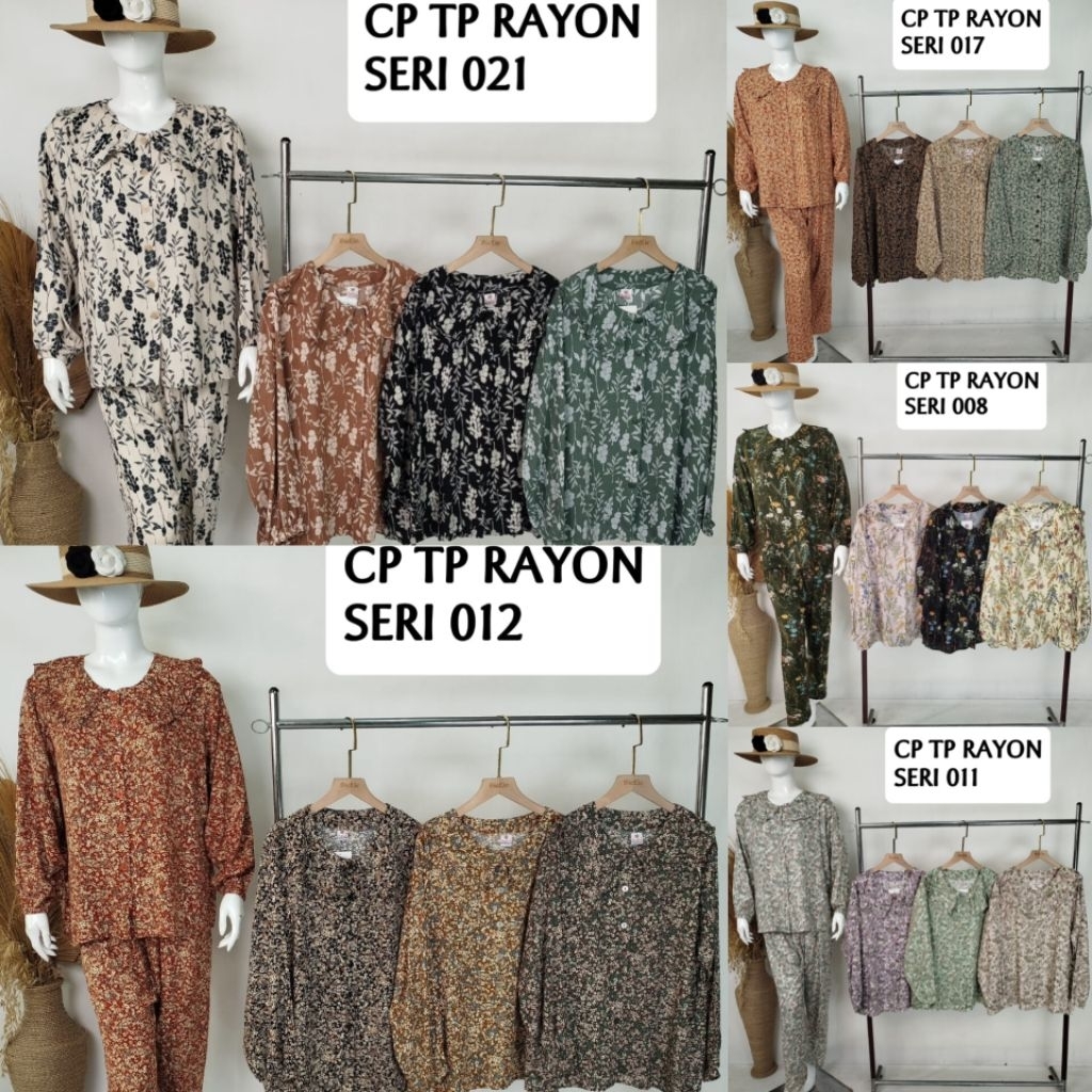 familia | Setelan PIYAMA PP Sielie premium Motif kerah Kancing Full | Baju Tidur Dewasa | Termurah