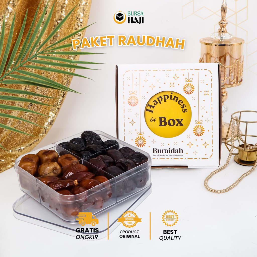 

Hampers Aneka Kurma Paket Raudhah Isi Kurma Cemilan Sehat