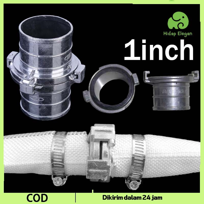 1 Inch Aluminium Selang Drip Selang Irigasi Konektor Selang  Quick Connector Konektor Selang Air Pen