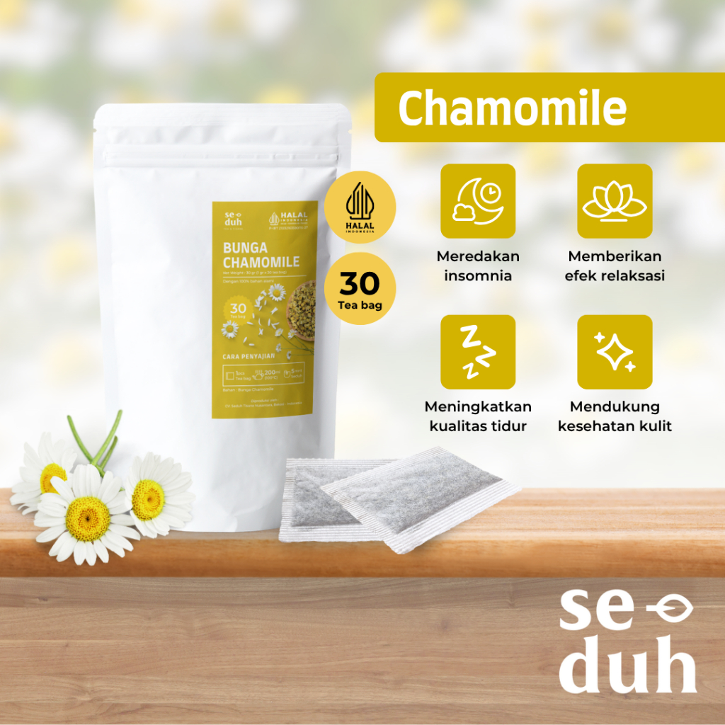 

Teh Bunga Kamomil / Chamomile Flower Tea isi 30 Tea Bag