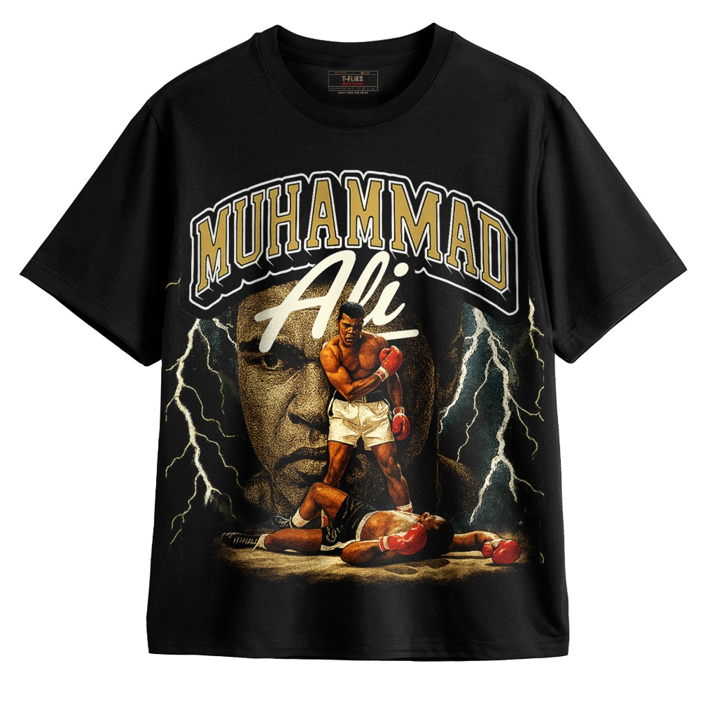 Original MUHAMMAD ALI KAOS BOXING TSHIRT OVERSIZE UNISEX HITAM - TFLIKS Unisex Tee