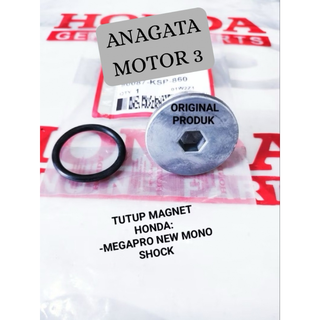 TUTUP MAGNET+SEAL ORING HONDA MEGAPRO NEW MONO SHOCK 90087-KSP-860 32MM ORIGINAL PRODUK
