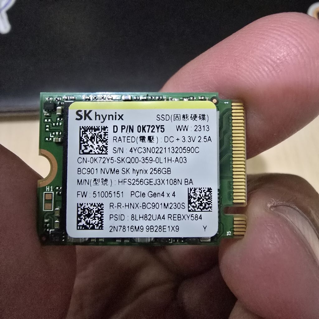 ssd nvme 256gb 2230 sk hynix skhynix