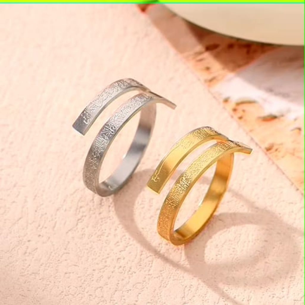 Cincin Ayat Kursi / cincin ukiran ayat kursi / Cincin costum ayat kursi / Cincin ayat kursi bahan TI