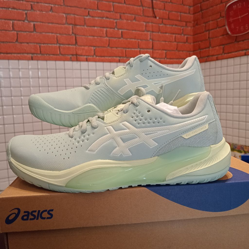 Sepatu Tennis Asics Gel-Challenger 15 Women (Linchen Rock/Wisper Green) 100%ORIGINAL - Size Chart d 