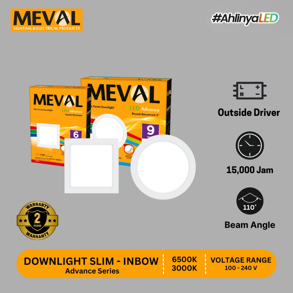 MEVAL Lampu LED Slim Downlight Advance Series - INBOW