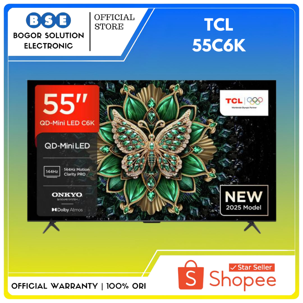 QD-Mini LED TV TCL 55 Inch C6K Premium Smart TV Google TV QLED TCL 55C6K 4K