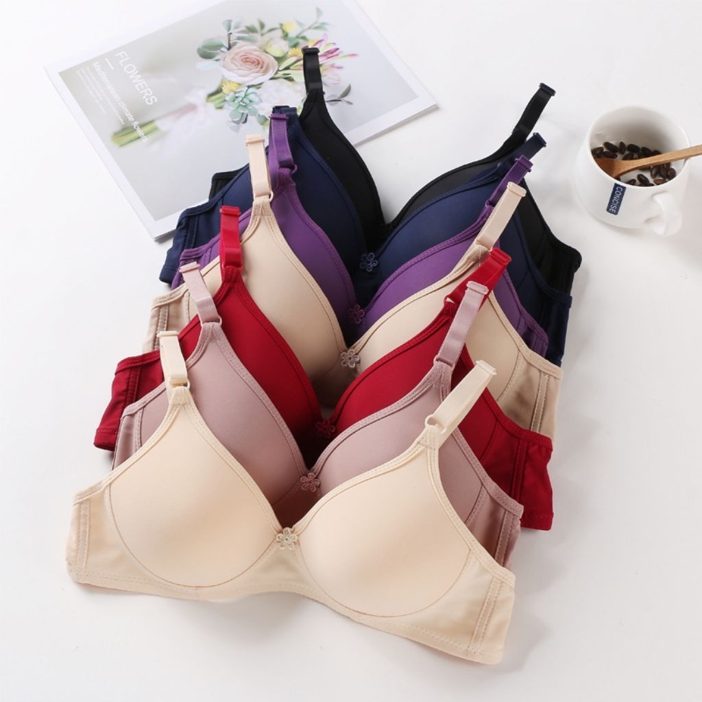 BH bra push up polos BH busa tebal lembut tanpa kawat BH cup besar ukur jumbo big size