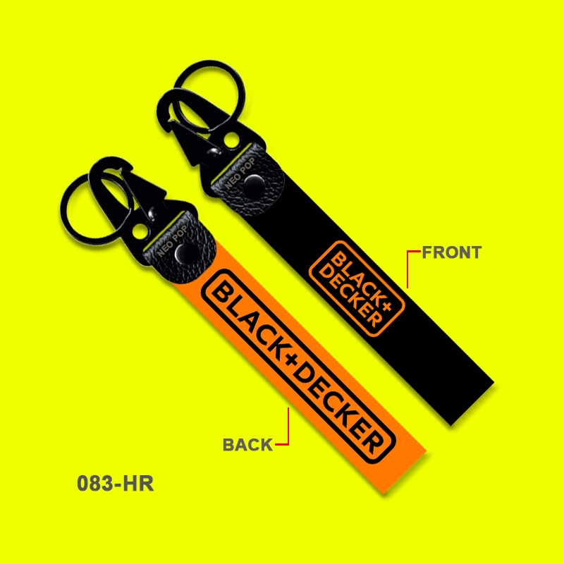 GANTUNGAN KUNCI PREMIUM LOGO POWERTOOLS BLACK DECKER KEYCHAIN SEPEDAH MOTOR MOBIL TOOL BLACK+DECKER 