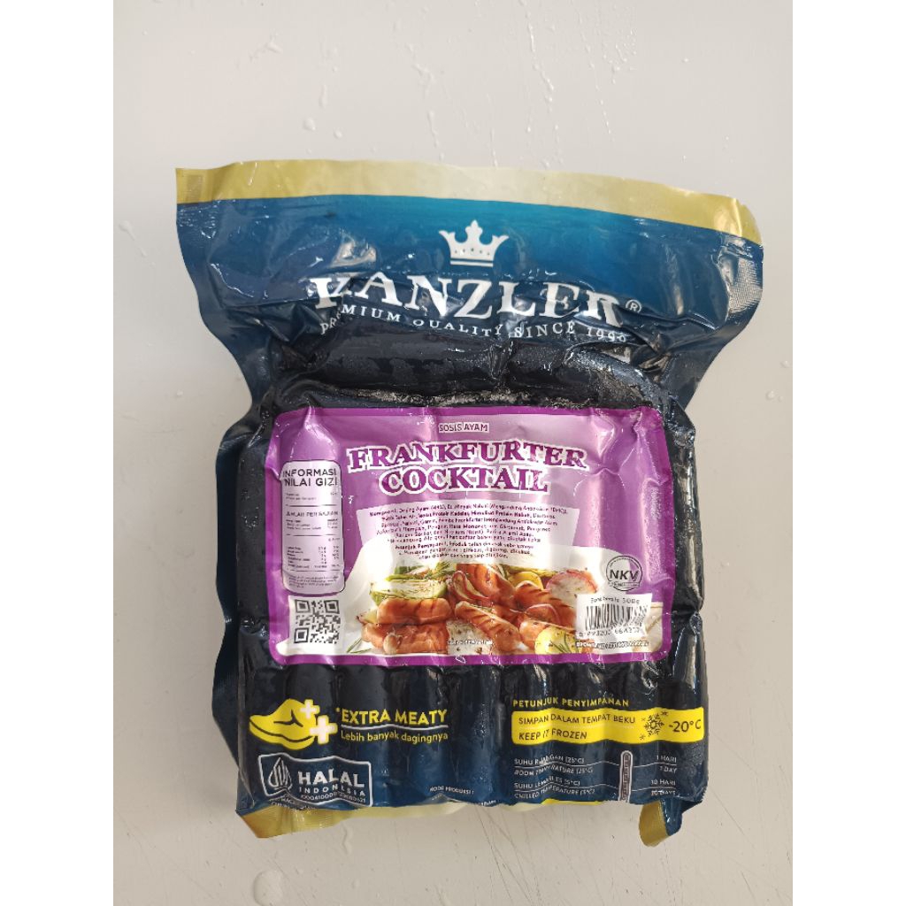 

KANZLER SOSIS AYAM FRANKFURTER COCKTAIL 500GRAM