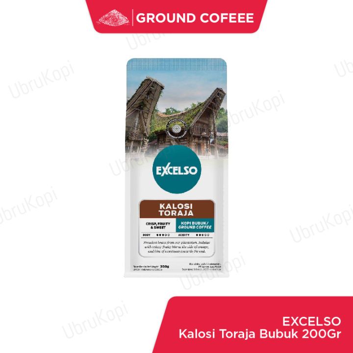 

[oddsolshop] pekanbaru/Excelso Kalosi Toraja Bubuk Kopi Halus 200GR Premium Ground Coffee Drink