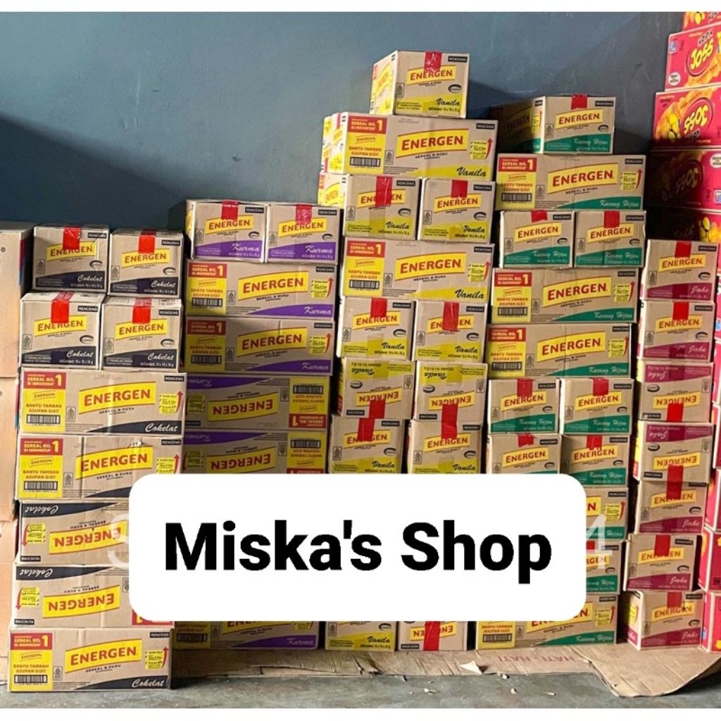 

Energen 1 dus isi 16 renteng Coklat Vanila Kacang Hijau