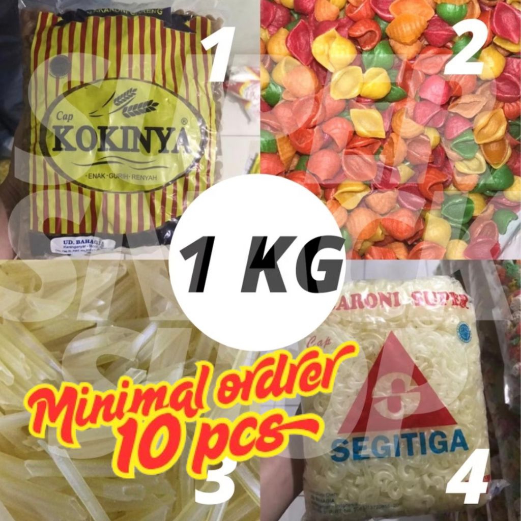 

MAKRONI MEKAR MURAH / MAKRONI MURAH / MAKARONI MENTAH / MAKARONI MEKAR UNIK MURAH ANEKA 1 KG (minimal 10 pcs)