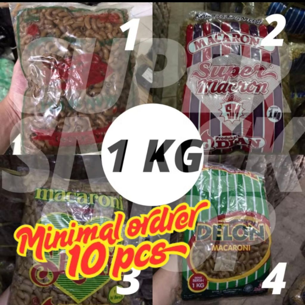 

MAKRONI MEKAR MURAH / MAKRONI MURAH / MAKARONI MENTAH / MAKARONI MEKAR COKLAT ANEKA 1 KG (minimal 10 pcs)
