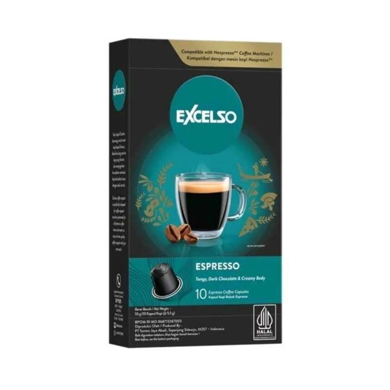 

[oddsolshop] pekanbaru/Excelso Espresso Dark Chocolate Kapsul Kopi 55GR 10 PCS Coffee Capsule Drink