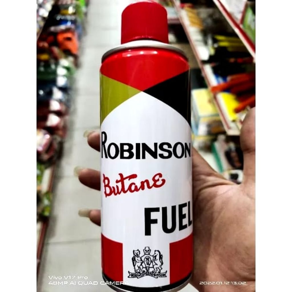 minyak gas Robinson besar/isi ulang mancis gas korek api Robinson besar 220ml