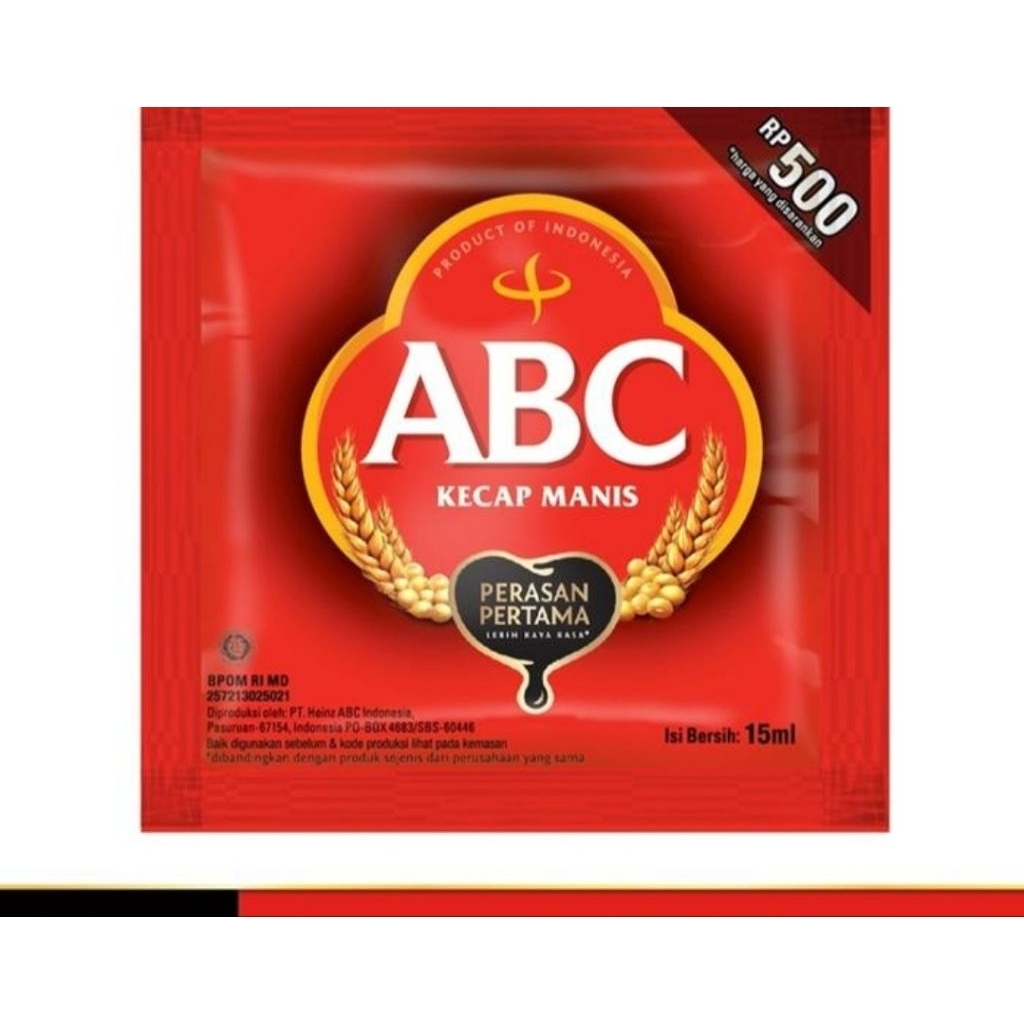 

Kecap Manis ABC Sachet 500 per renceng isi 24 x 15ml