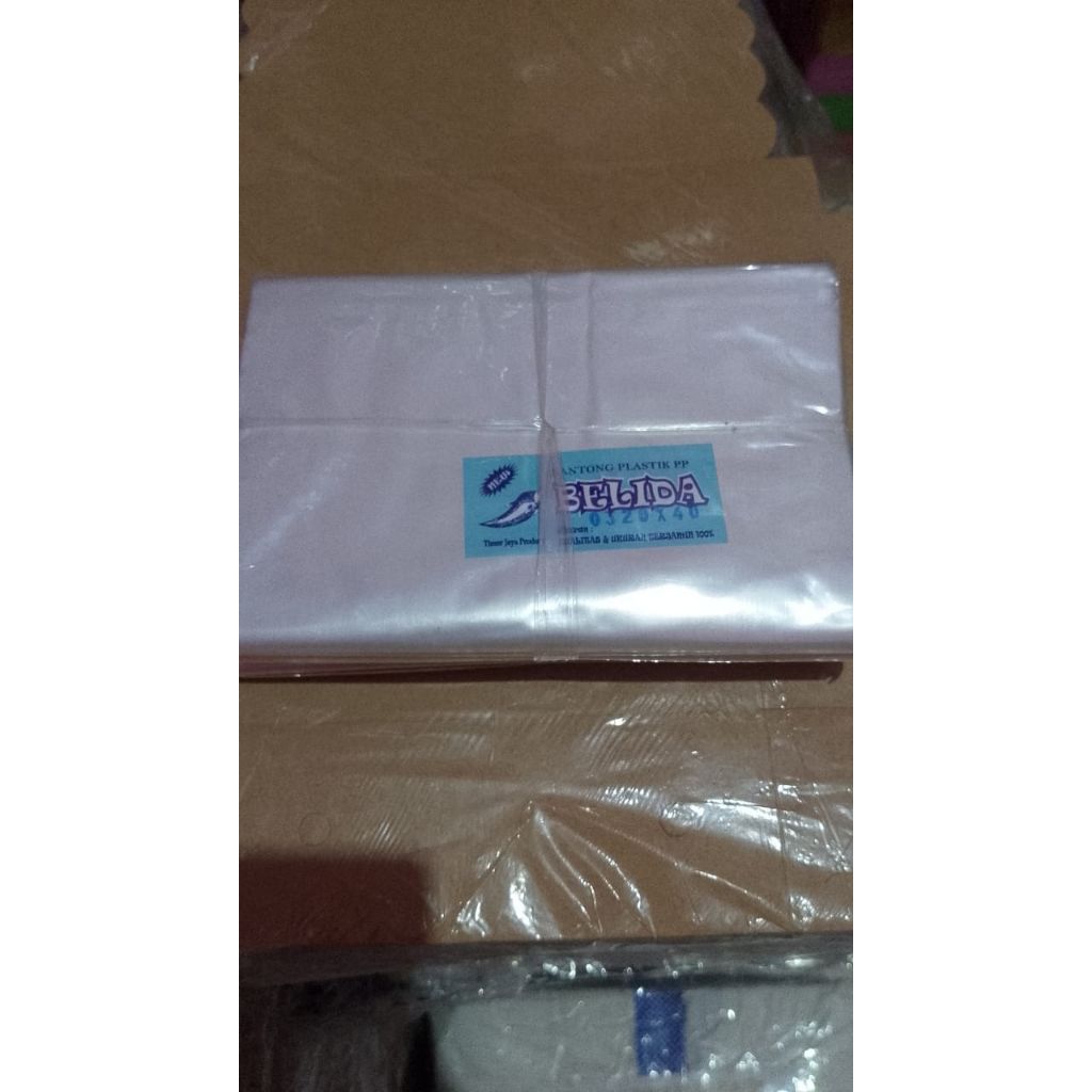 plastik PP belida plastik packing(20x40.30)