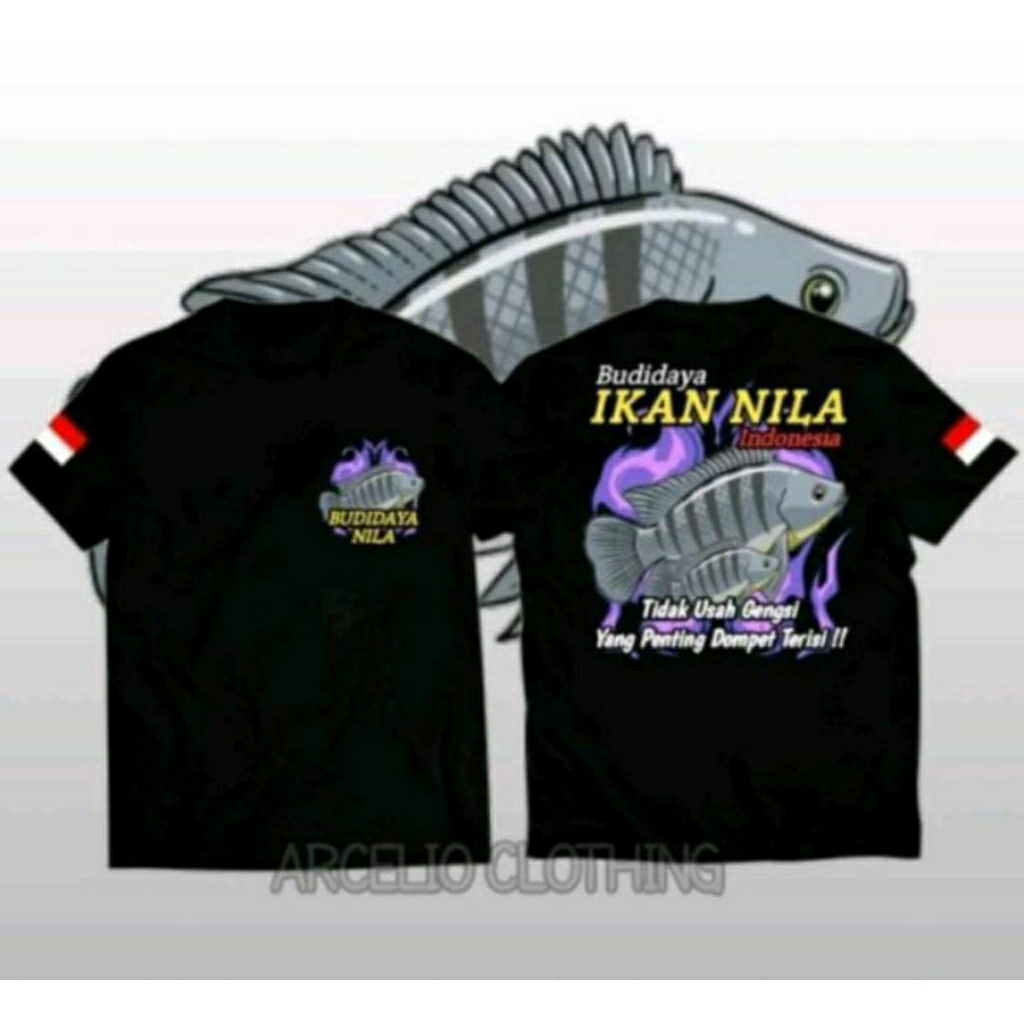 KAOS LENGAN PENDEK BUDIDAYA IKAN NILA