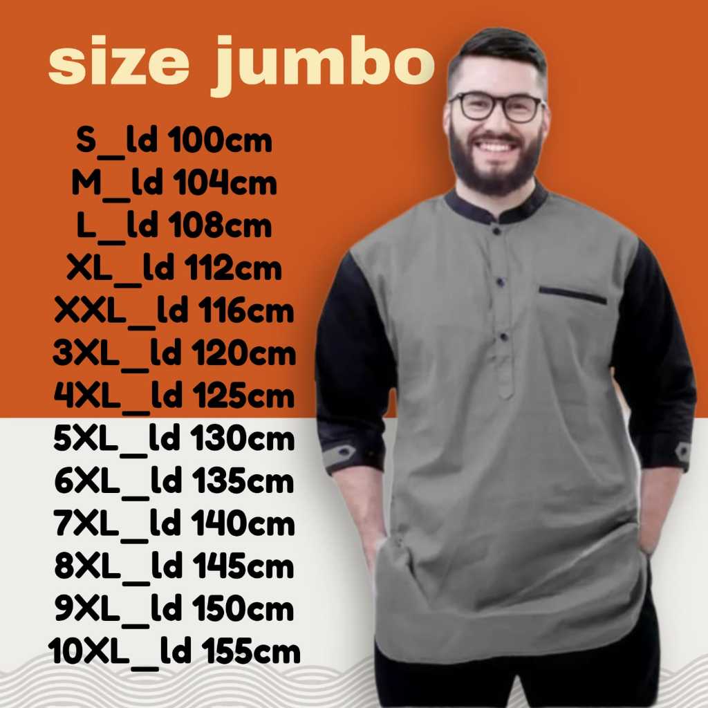 KOKO PRIA/KOKO SANTRI/BAJU KOKO PRIA DEWASA BIG SIZE WARNA LENGKAP / BAJU KOKO PRIA JUMBO