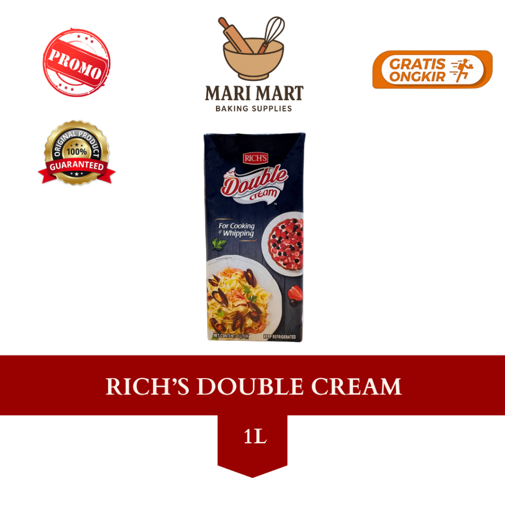 

Richs Double Cream Cooking Whipping 1 Liter / Rich Double Cream