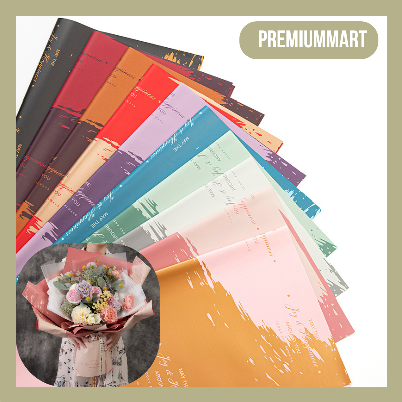 

20 LEMBAR FLOWER WRAPPING PAPER Bi COLOR 2 WARNA CELLOPHANE KERTAS BUNGKUS BUNGA/KADO KB047