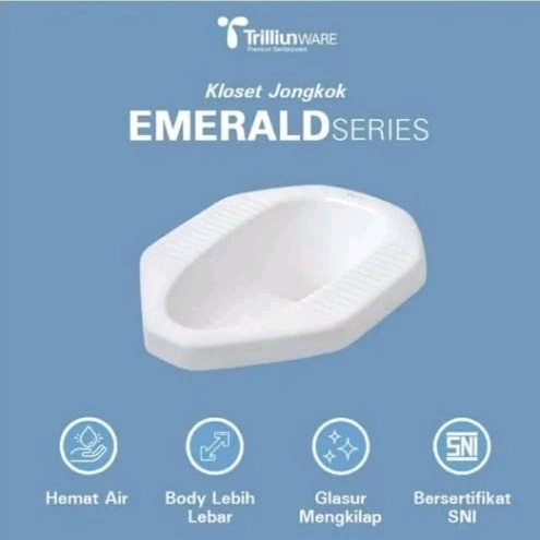 Closet Jongkok Trilliun Emerald Putih