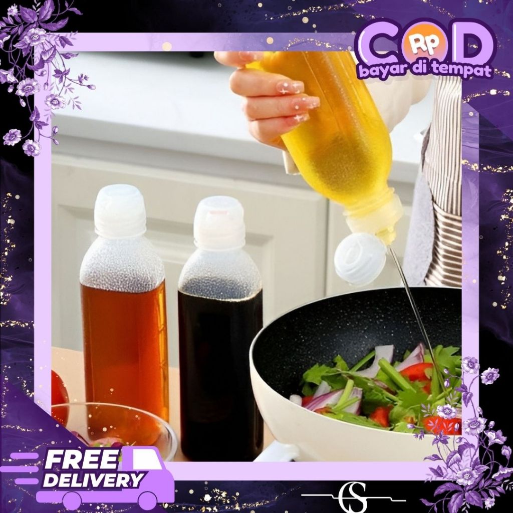 Botol Minyak 300ML 500ML 1000ML Saus Kecap Anti Tumpah / Botol Fliptop Multifungsi / Botol Plastik