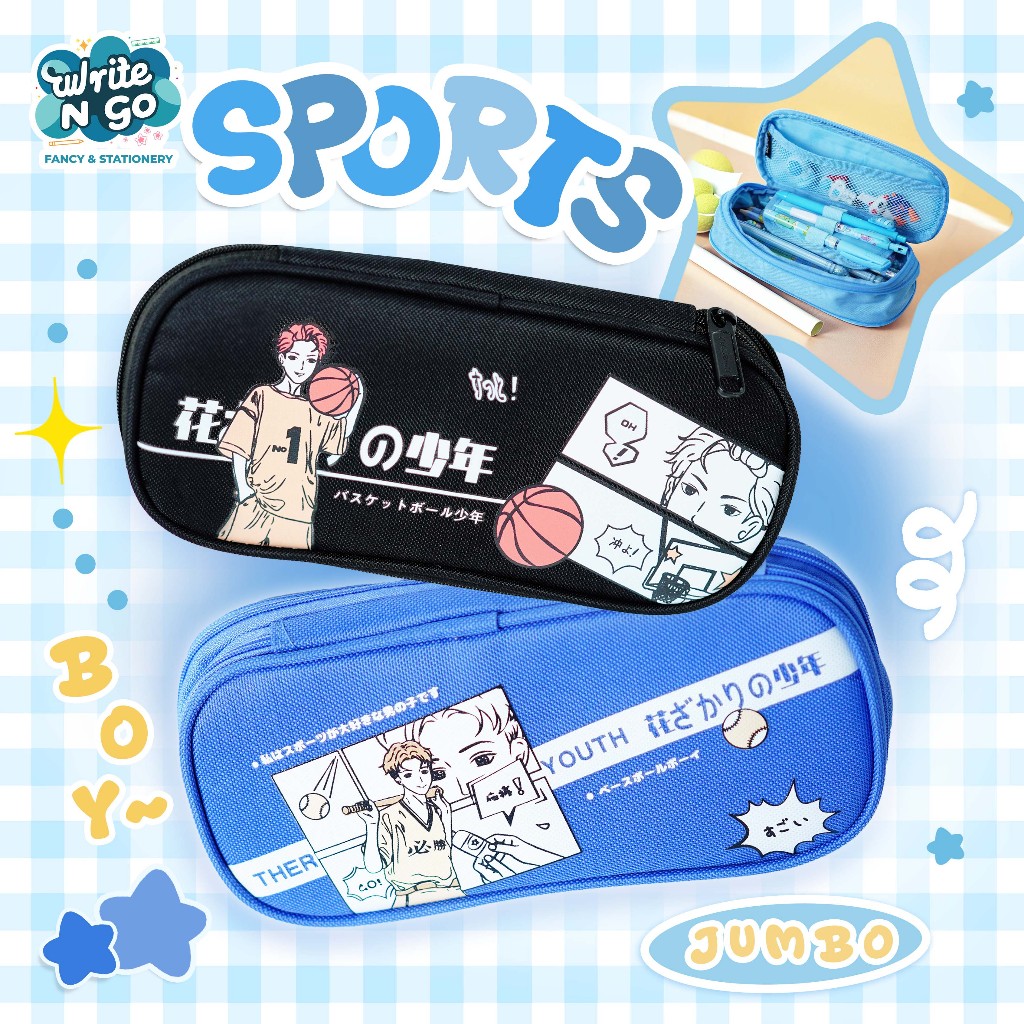 

Tempat Pensil Anak Cowok 2 Layer Multifungsi Tema Basket Kapasitas Besar CY-D21471