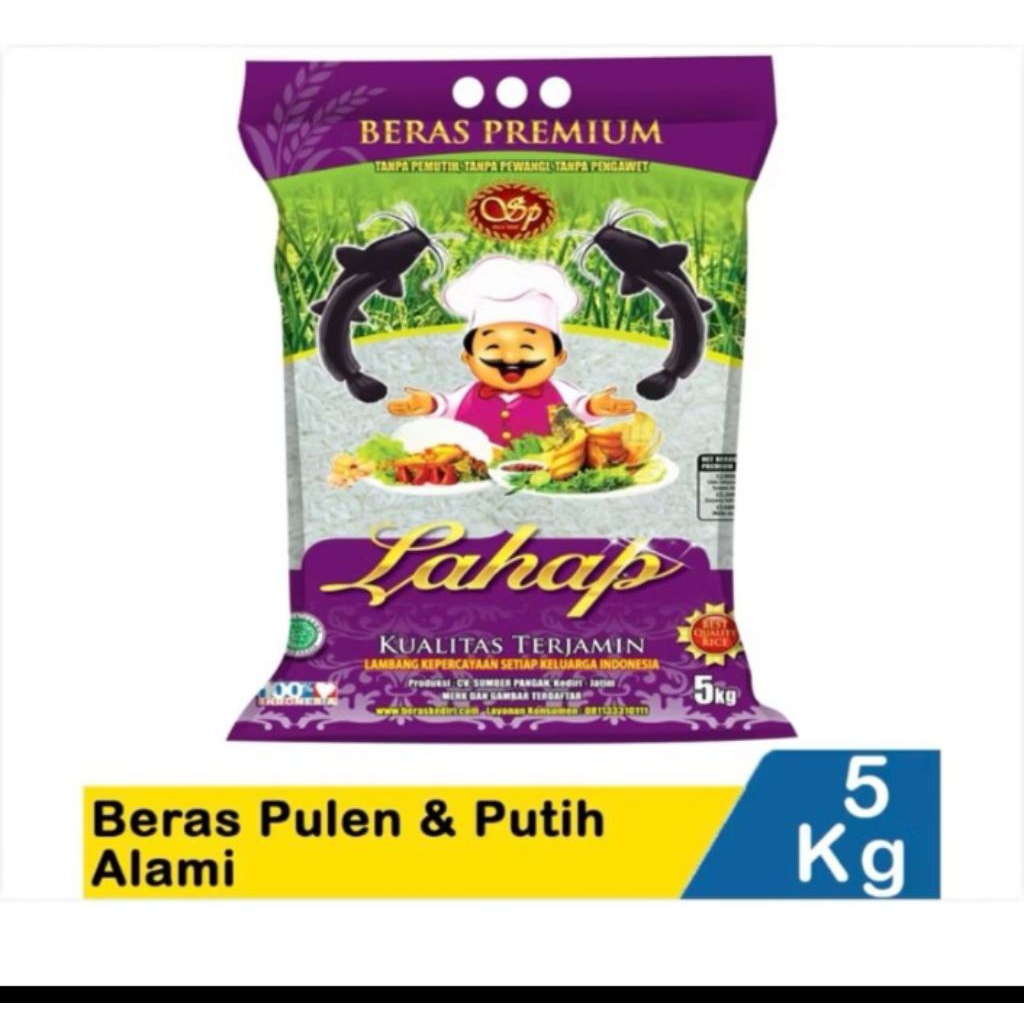 

Beras lahap lele kemasan 5Kg ready stok