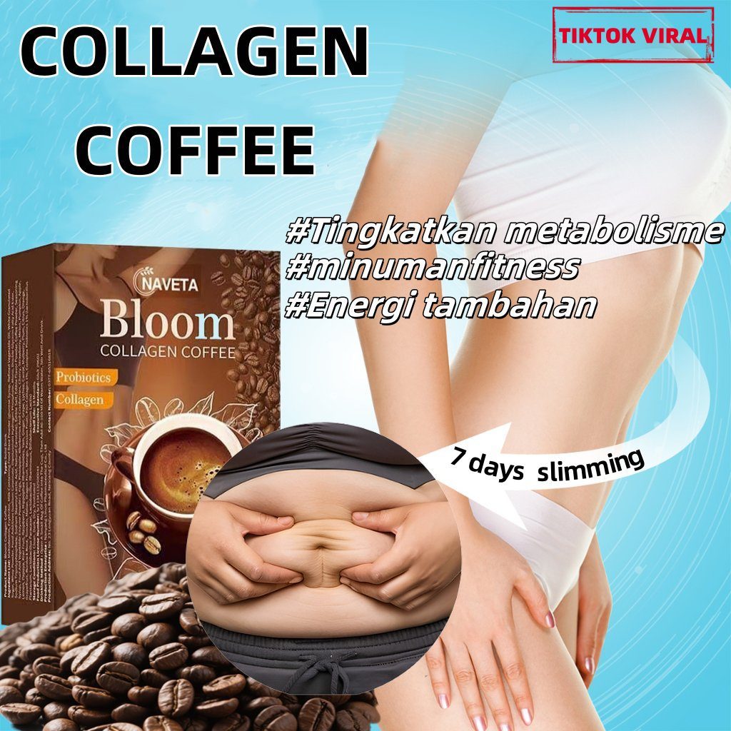 

Bloom Collagen Coffee - Kopi Instan Diet Pembakar Lemak, Collagen 100% Robusta Asli, Bantu Langsing & Skin Care, Viral di TikTok