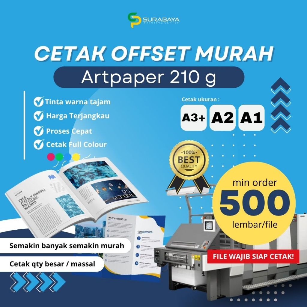 

CETAK OFFSET - ARTPAPER 210G - CETAK BROSUR CETAK MAJALAH CETAK ARTPAPER CETAK OFFSET KALENDER GROSIR FULL COLOUR