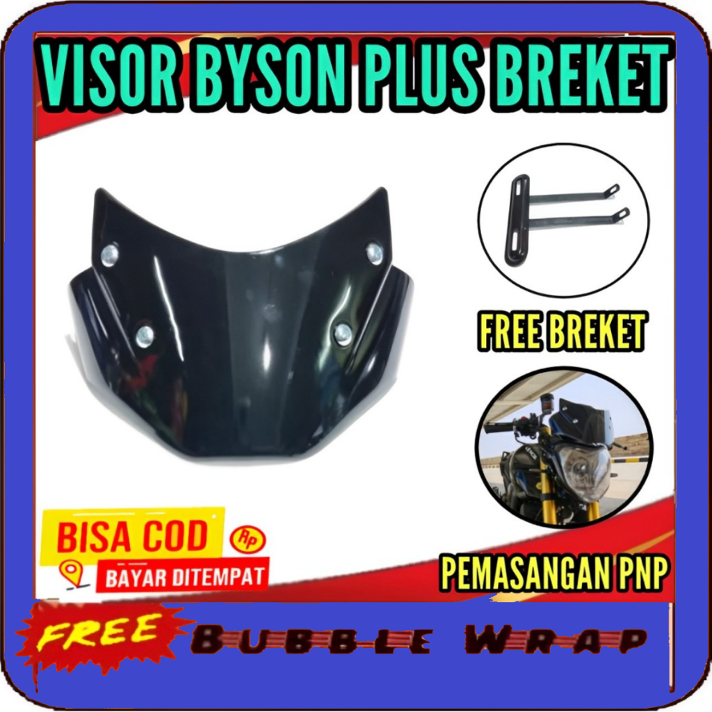 Visor byson plus Breket Windshield / Visor / Winsil motor Yamaha Byson Aksesoris Variasi motor Tebal