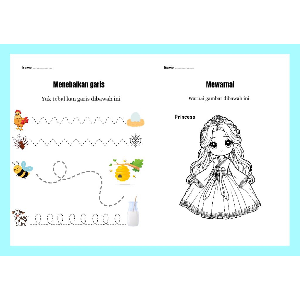 

HILORA - LEMBAR KERJA ANAK / GAMBAR MEWARNAI / GAMBAR MENGISI HVS A4