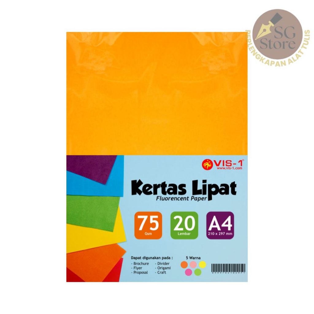 Kertas Lipat A4 / Origami Paper Warna