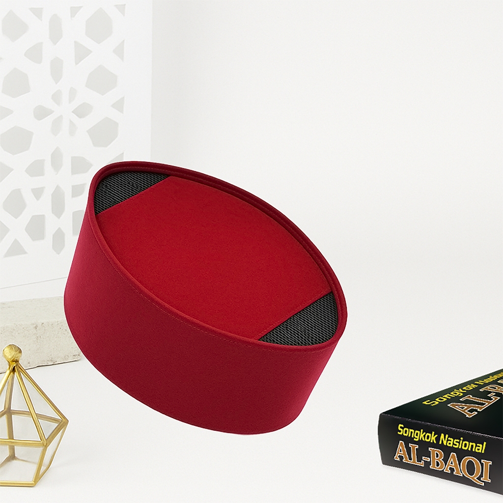 Peci Songkok Merah Maroon Kopiah AC Tinggi 8, 9, 10 - Peci Merah - Songkok Nasional