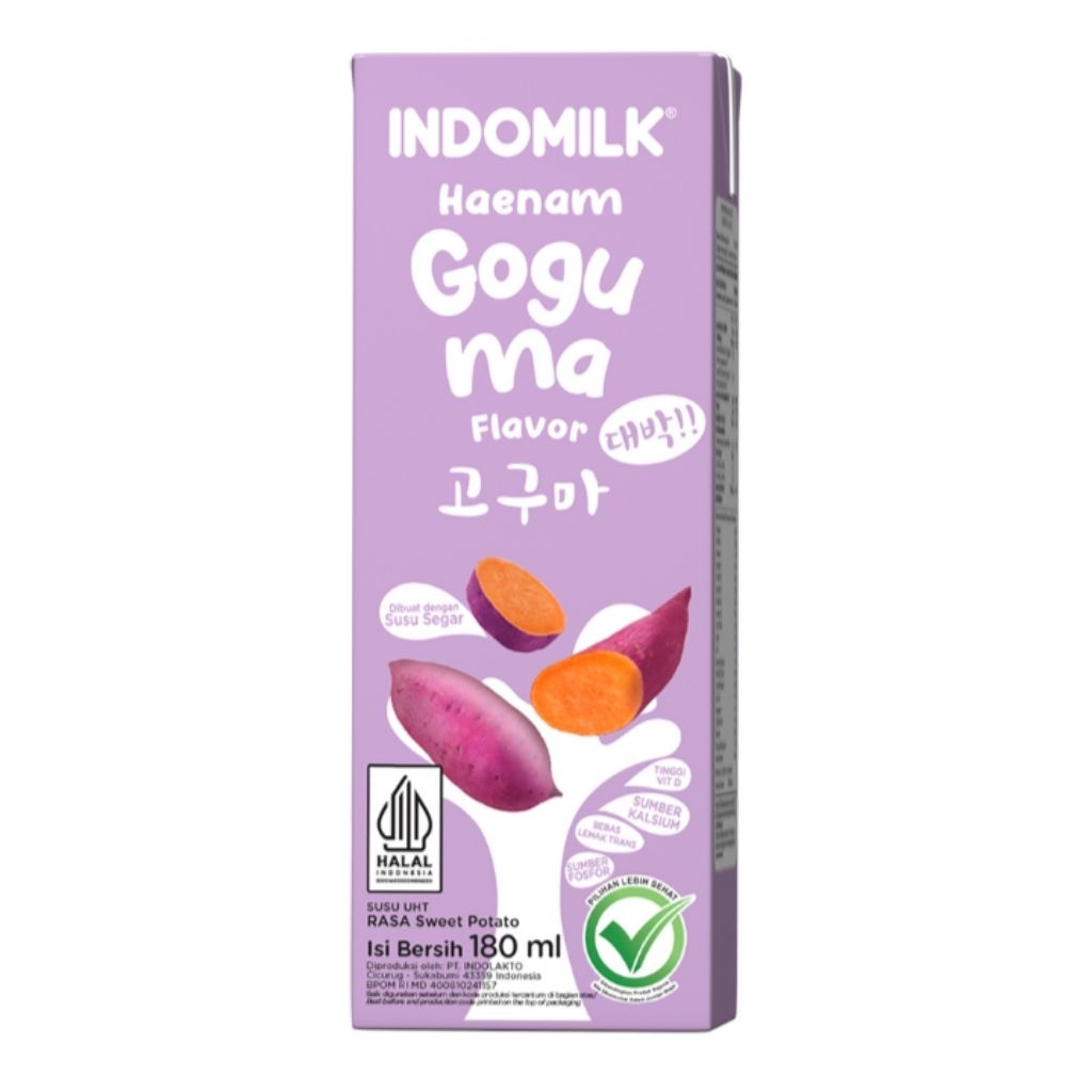 

Indomilk Haenam Susu UHT Goguma Kotak 180ml