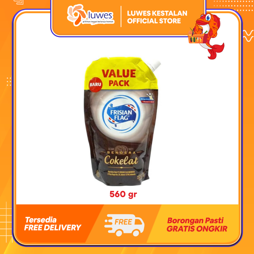 

Frisian Flag Pouch Susu Kental Manis 560gr Cokelat Bergizi & Lezat