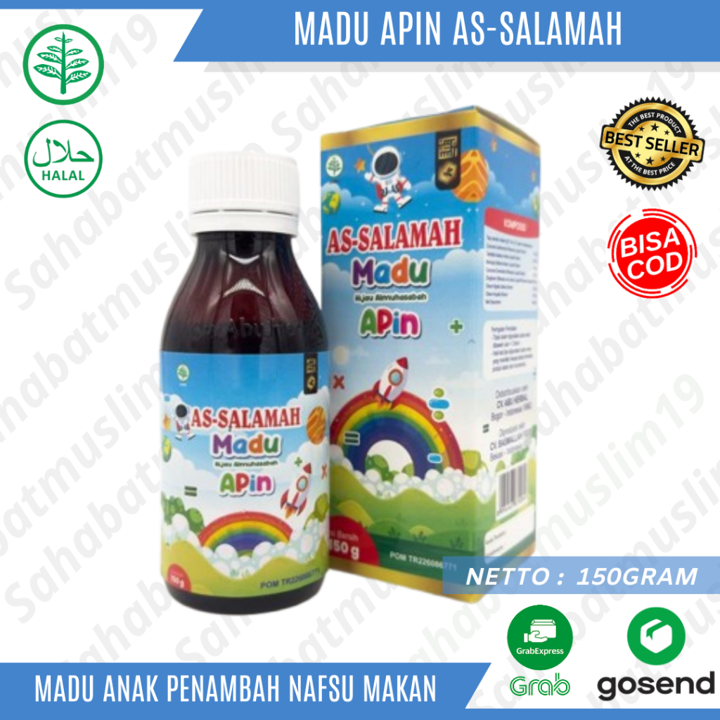 

Madu Anak Pintar Apin As Salamah Madu Penambah Nafsu Makan Asli Original