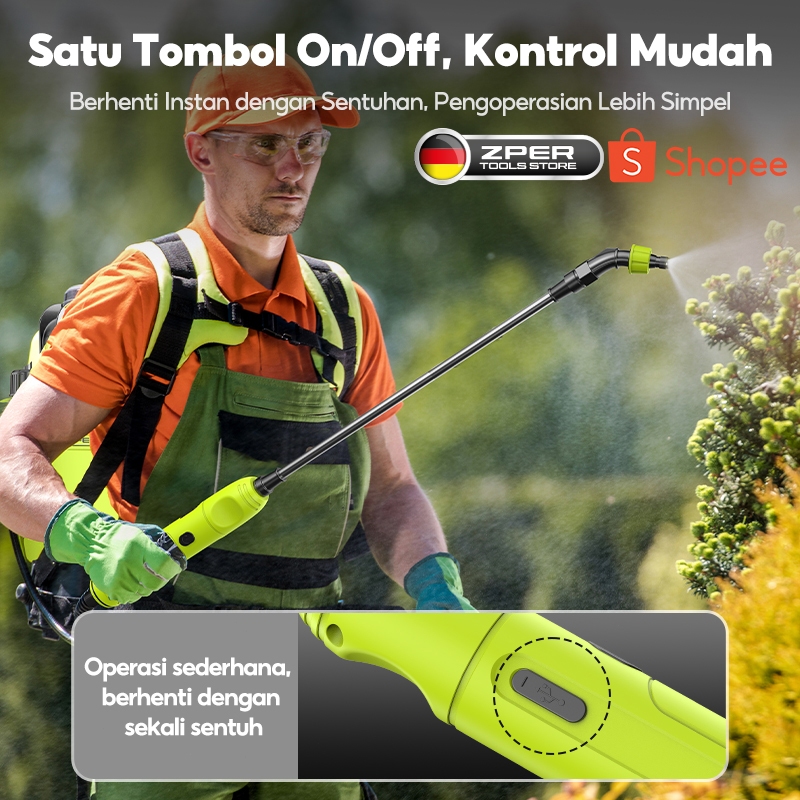 ZPER Mesin Semprotan Tanaman Elektrik Tangki Semprot Pertanian Elektrik Sprayer Elektrik 18 Liter